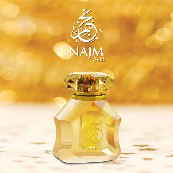 Najm Gold Arabian Perfume Oil- 18ml, Alcohol-Free, By Al Haramain - AlSunnah Corner