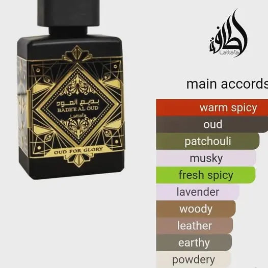Bade'e Al Oud Oud For Glory 100ml (3.4Oz) EDP, By Lattafa - AlSunnah Corner