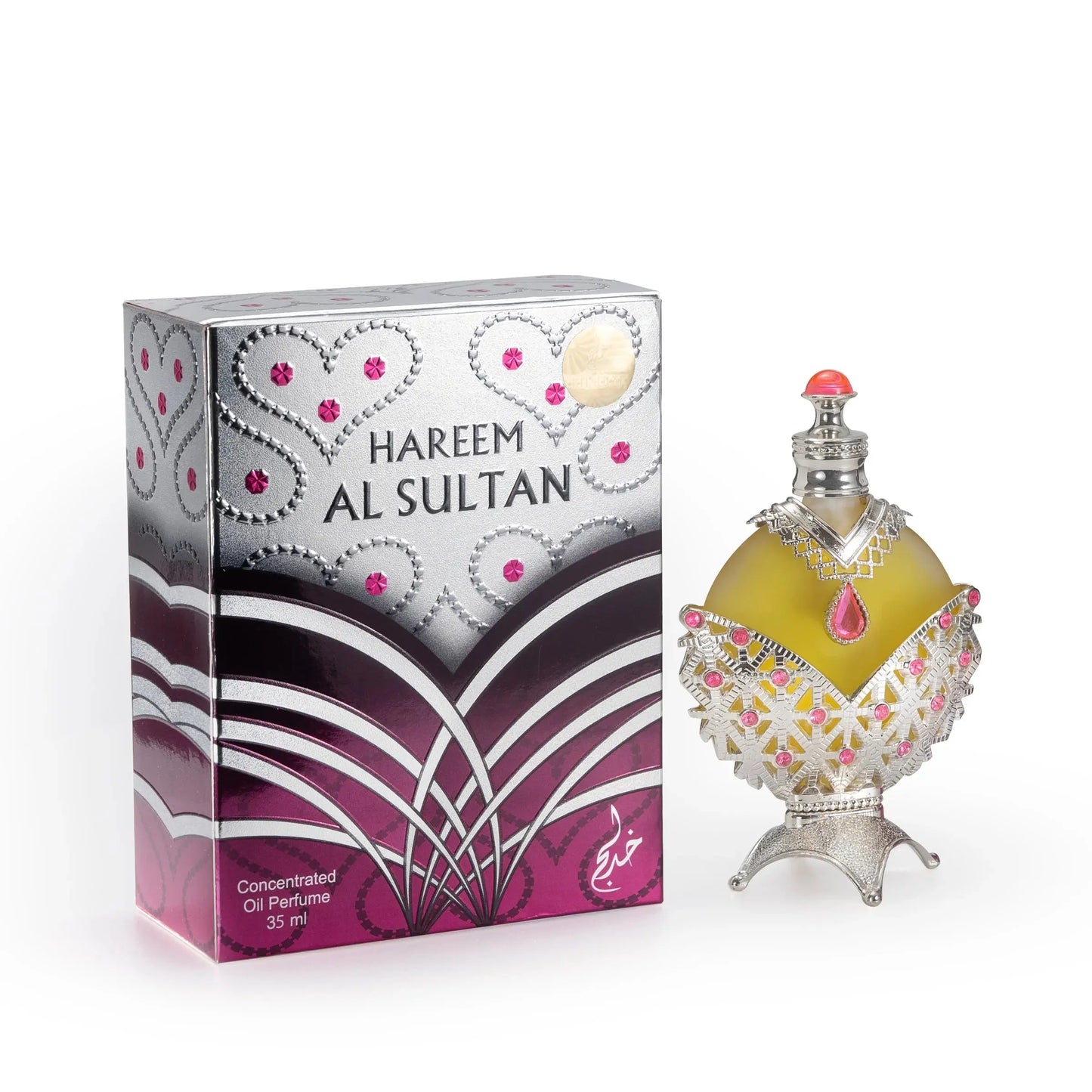 Hareem Al Sultan Silver Perfume Oil, 35ml, Alcohol-Free, By Khadlaj Khadlaj