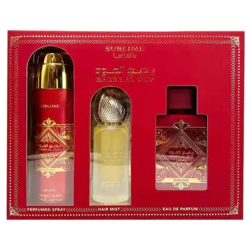 Lattafa Bade'e Al Oud Sublime Gift Set - EDP, Deodorant & Hair Mist