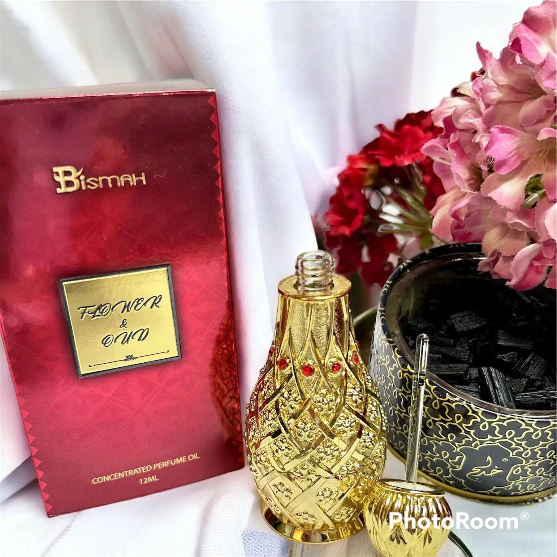 Flower & Oud Arabian Perfume Oil- 12ml, Alcohol-Free, By Bisma - AlSunnah CornerPerfume Oil