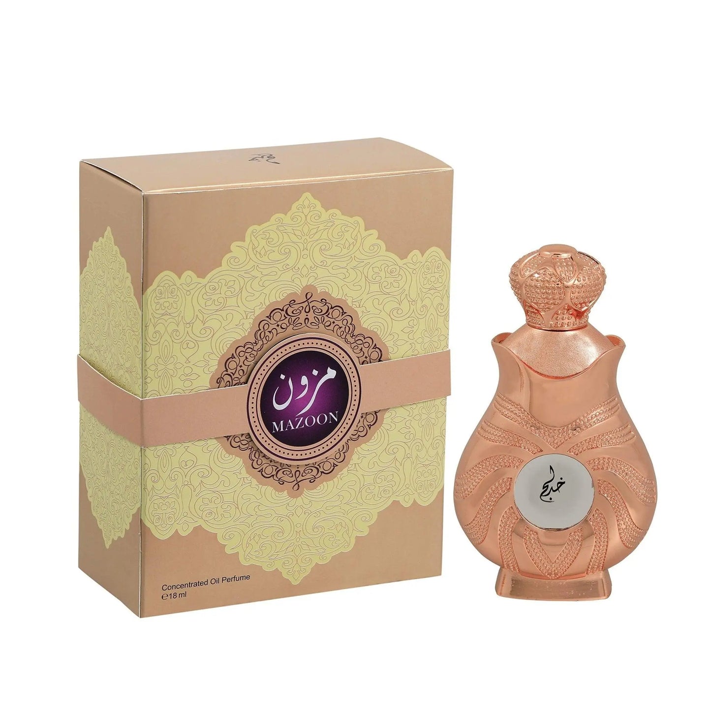 Mazoon Rose Gold Arabian Perfume Oil- 18ml, Alcohol-Free, By Khadlaj - AlSunnah CornerPerfume Oil