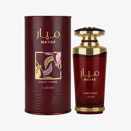 Lattafa Mayar Cherry Intense box and bottle