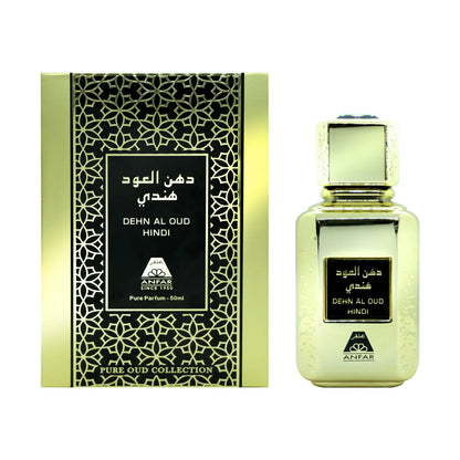 Anfar Dehn Al Oud Hindi Pure Parfum 50ml box and bottle