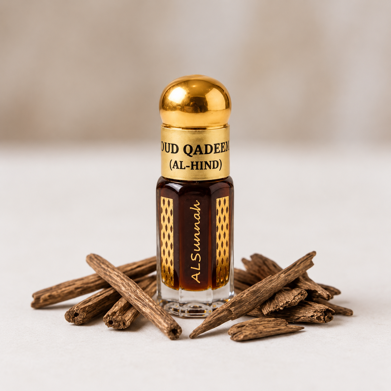 Oud Qadeem Al-Hind by AlSunnah 3ml pure oud oil closed bottle