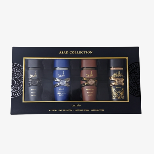Lattafa Asad Collection 4 x 25ml Eau de Parfum gift set