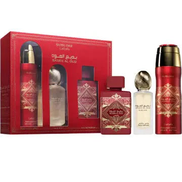 Lattafa Bade'e Al Oud Sublime Gift Set - EDP, Deodorant & Hair Mist