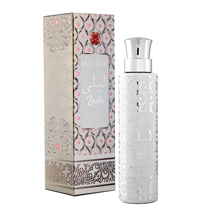 Hamidi Laila alcohol-free perfume spray 100ml, bottle and box