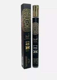 Lattafa Asad black 35ml travel spray pen and box