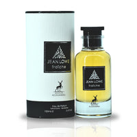 Jean Lowe Fraçèe perfume bottle and packaging on a white background