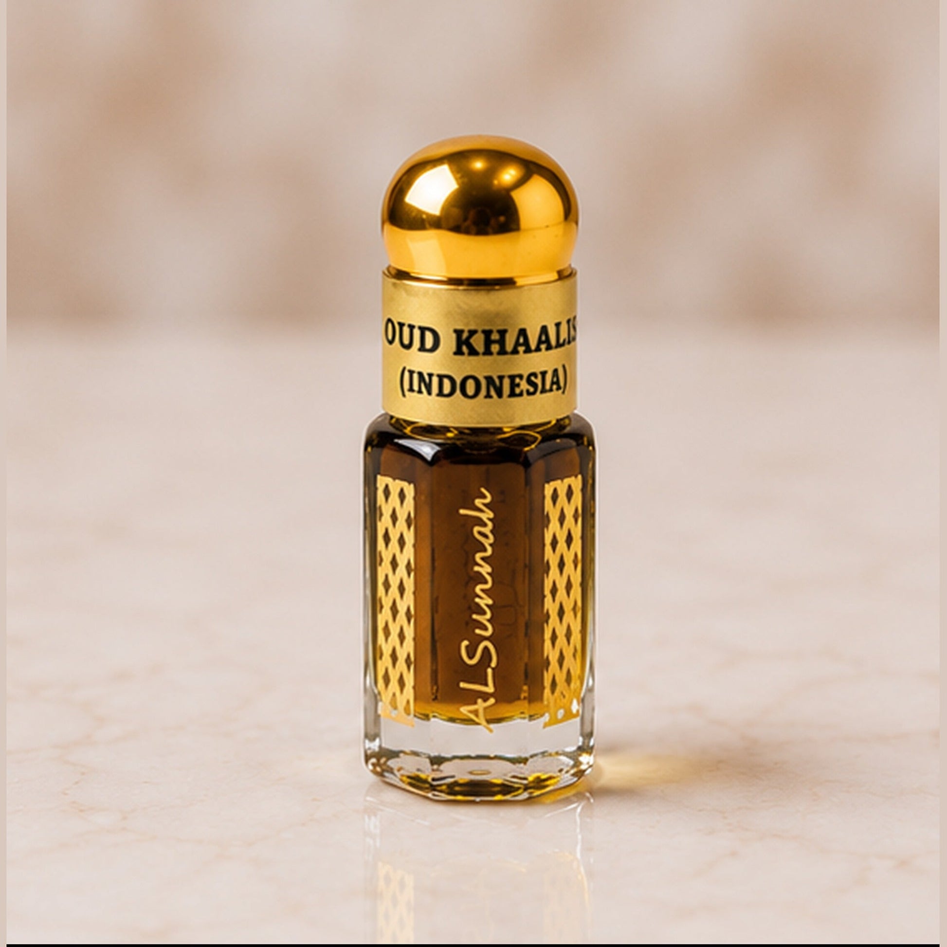 Oud Khaalis Indonesia by AlSunnah 3ml pure oud oil closed bottle