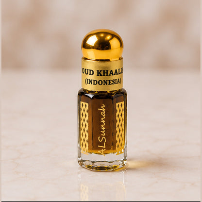 Oud Khaalis Indonesia by AlSunnah 3ml pure oud oil closed bottle