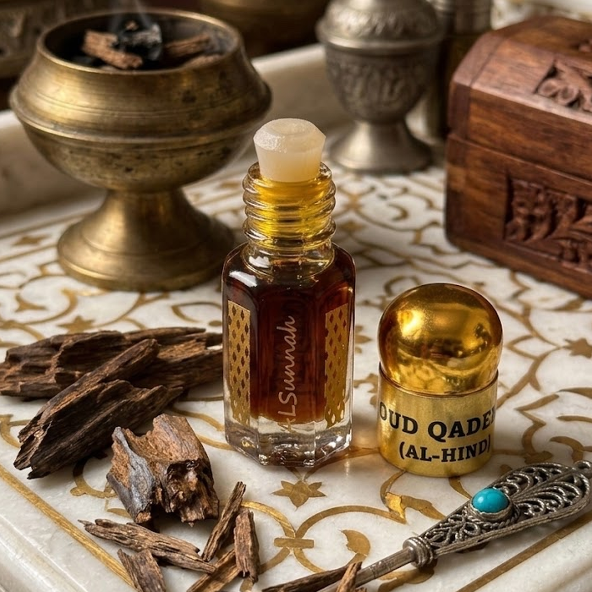 Oud Qadeem Al-Hind by AlSunnah 3ml pure oud oil traditional oud scene